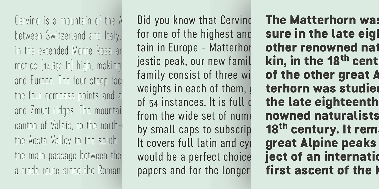 Пример шрифта Cervino #8